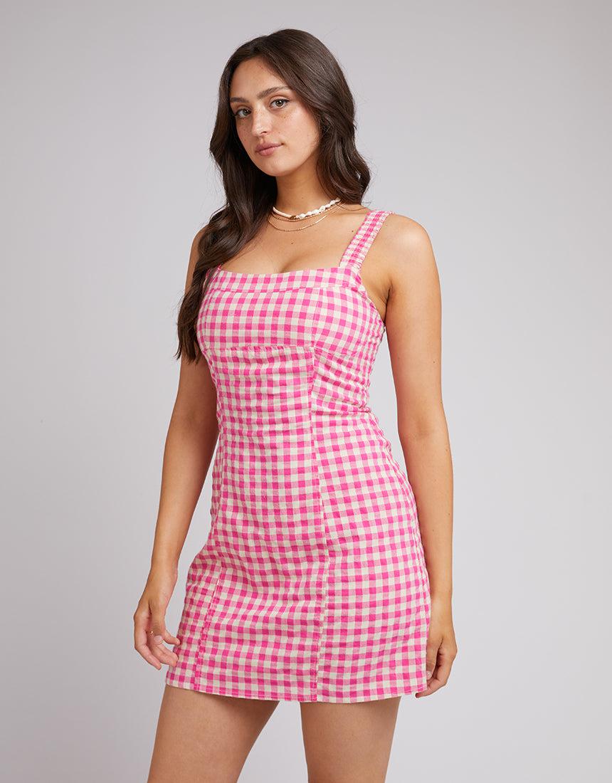 All About Eve-Georgette Mini Dress Rose-Edge Clothing