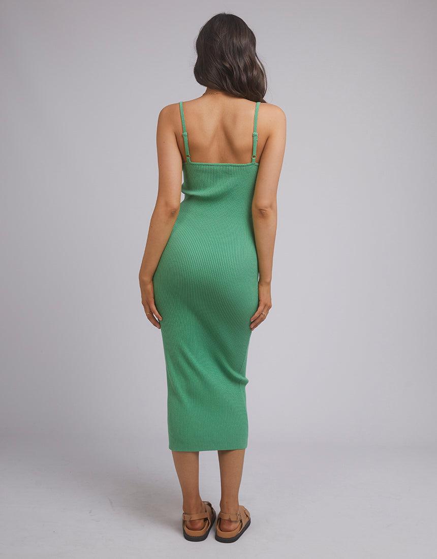 All About Eve-Greta Knit Midi Dress Light Green-Edge Clothing