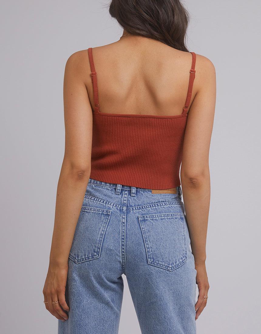 All About Eve-Greta Knit Top Rust-Edge Clothing