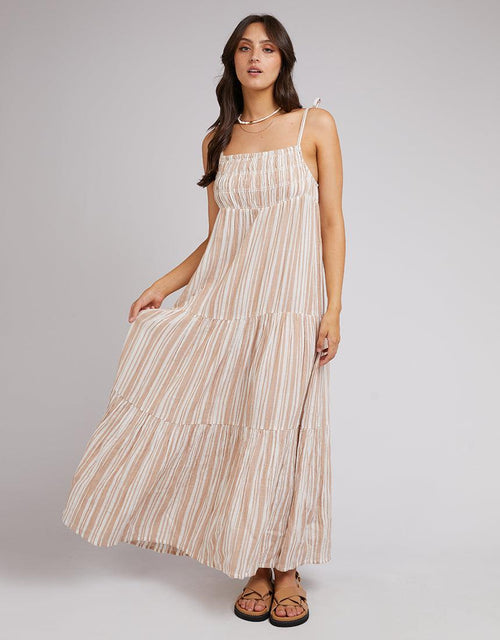 All About Eve-Grounded Maxi Dress Tan-Edge Clothing