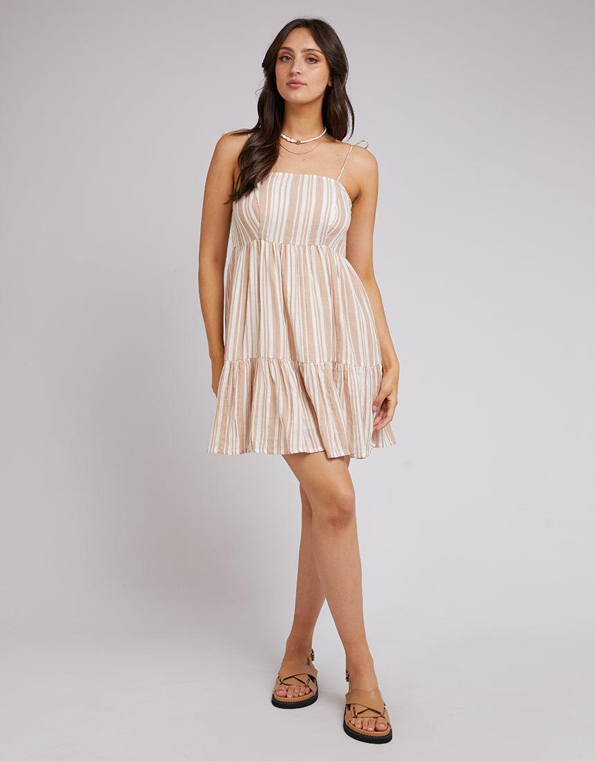 All About Eve-Grounded Mini Dress Tan-Edge Clothing