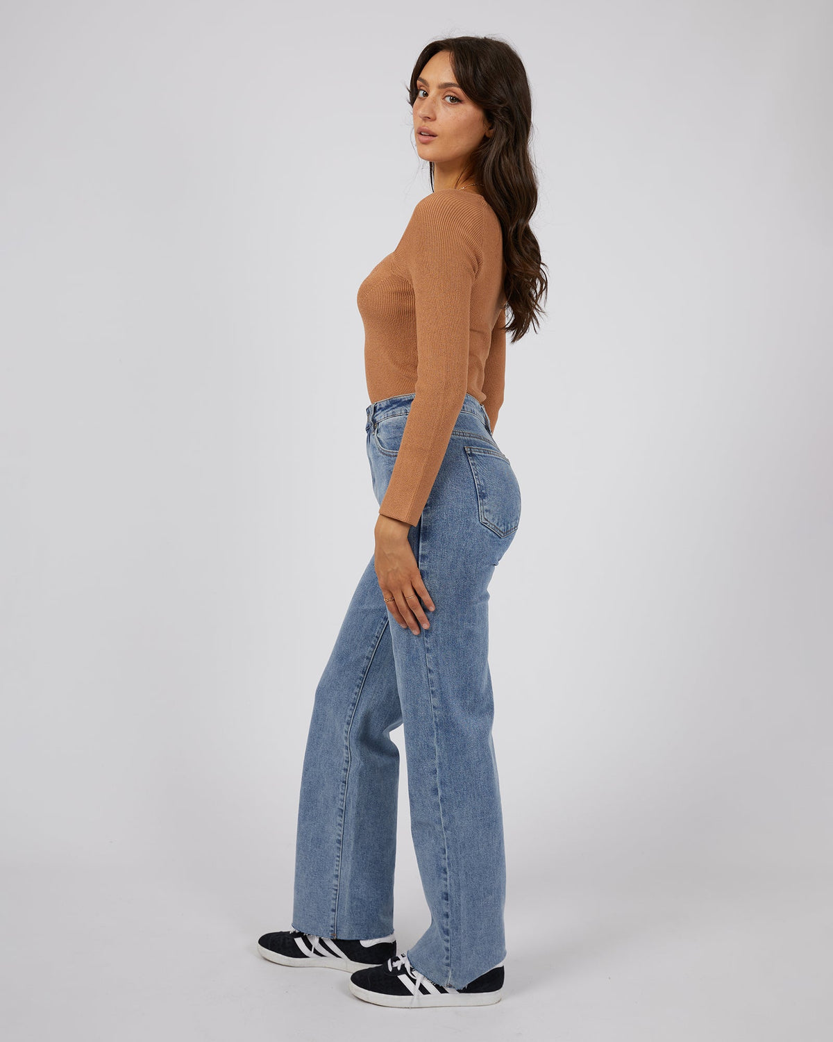 All About Eve-Jessa Knit Top Tan-Edge Clothing