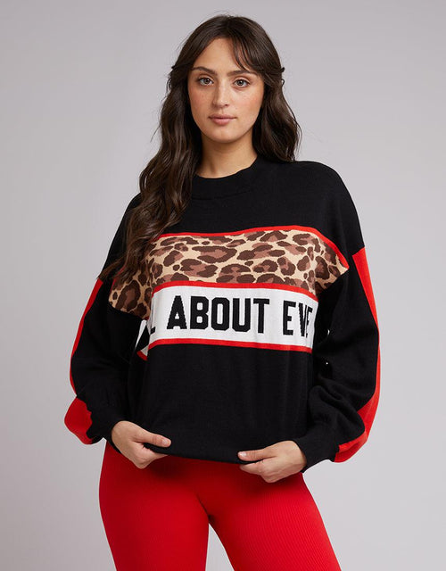 All About Eve-Jordan Leopard Knit Black-Edge Clothing
