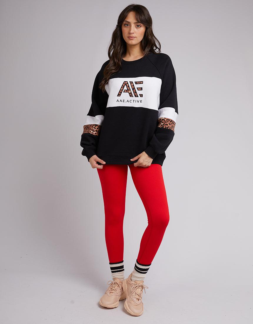 All About Eve-Jordan Panelled Crew Black-Edge Clothing