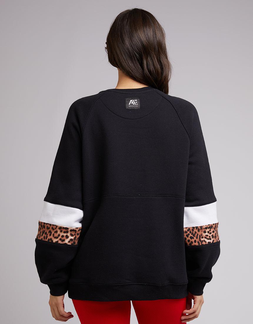 All About Eve-Jordan Panelled Crew Black-Edge Clothing