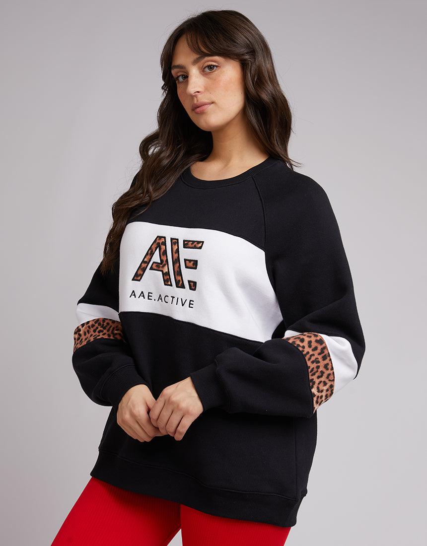 All About Eve-Jordan Panelled Crew Black-Edge Clothing