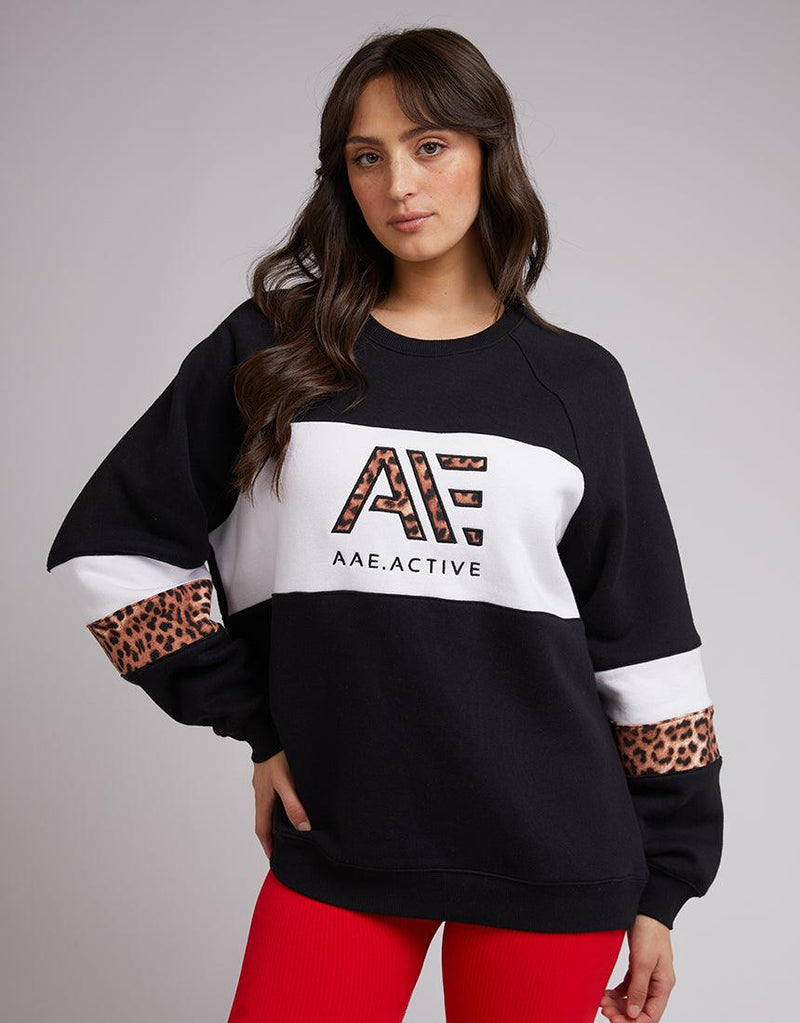 All About Eve-Jordan Panelled Crew Black-Edge Clothing