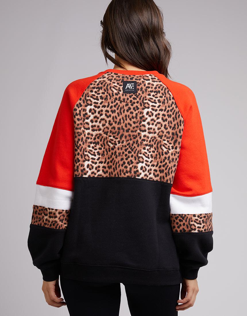 All About Eve-Jordan Panelled Crew Red-Edge Clothing