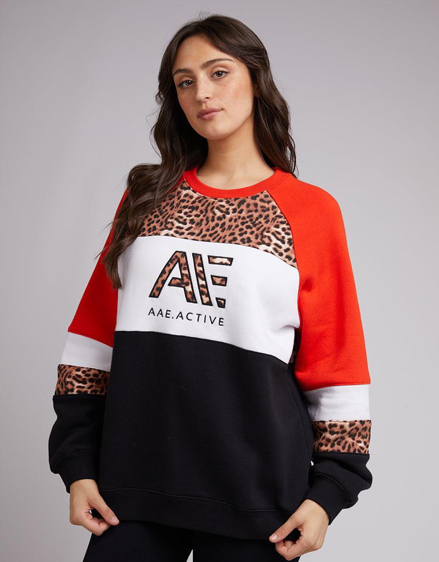 All About Eve-Jordan Panelled Crew Red-Edge Clothing
