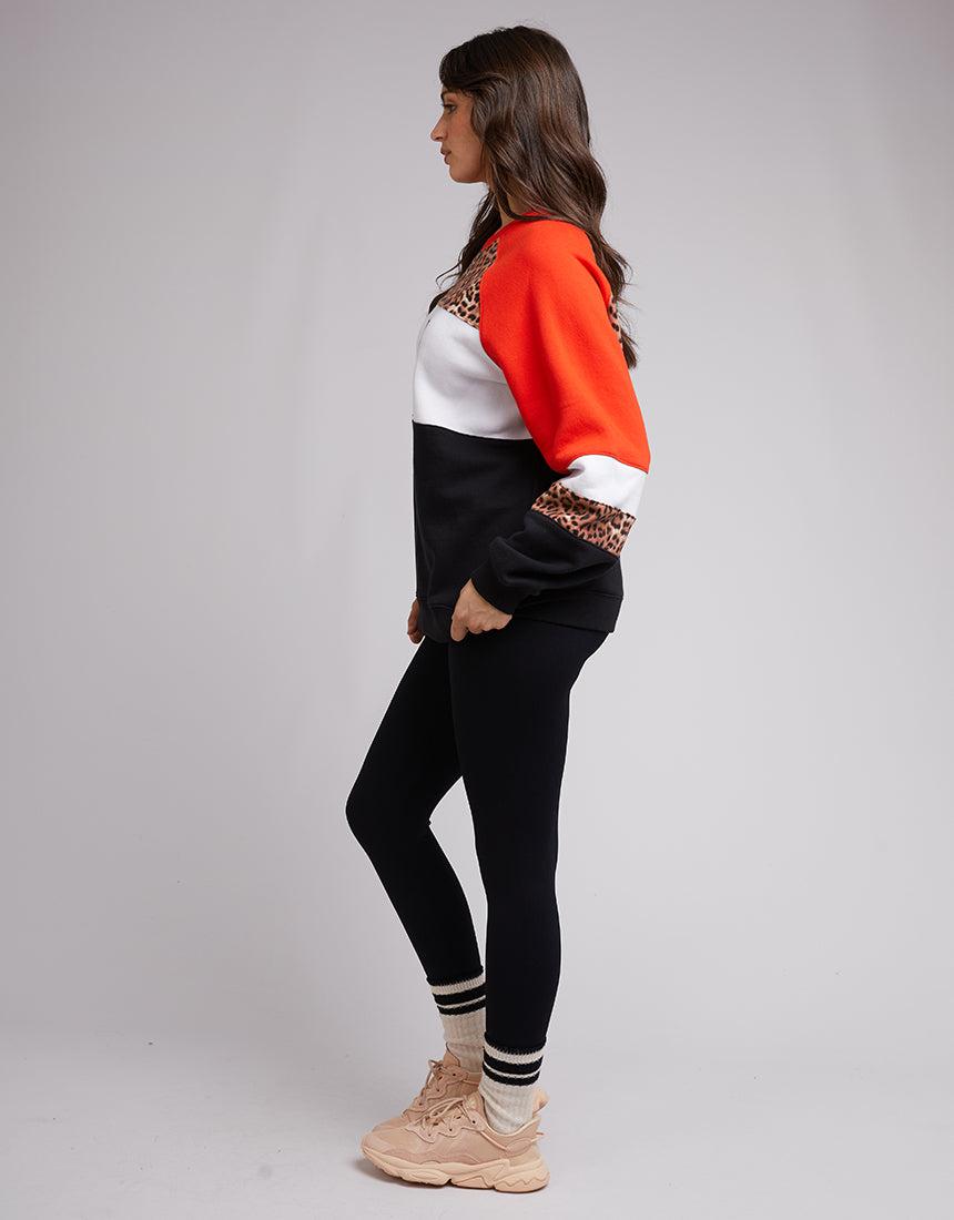 All About Eve-Jordan Panelled Crew Red-Edge Clothing