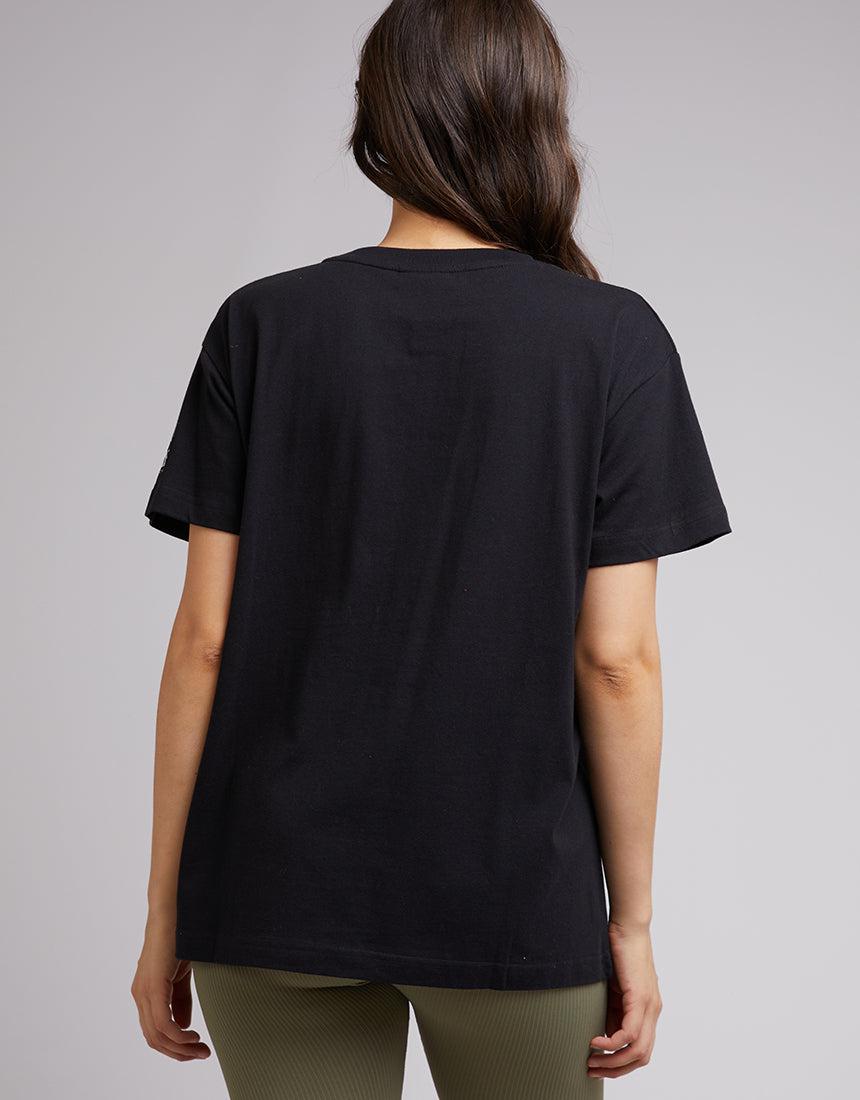 All About Eve-Jordan Panelled Tee Black-Edge Clothing