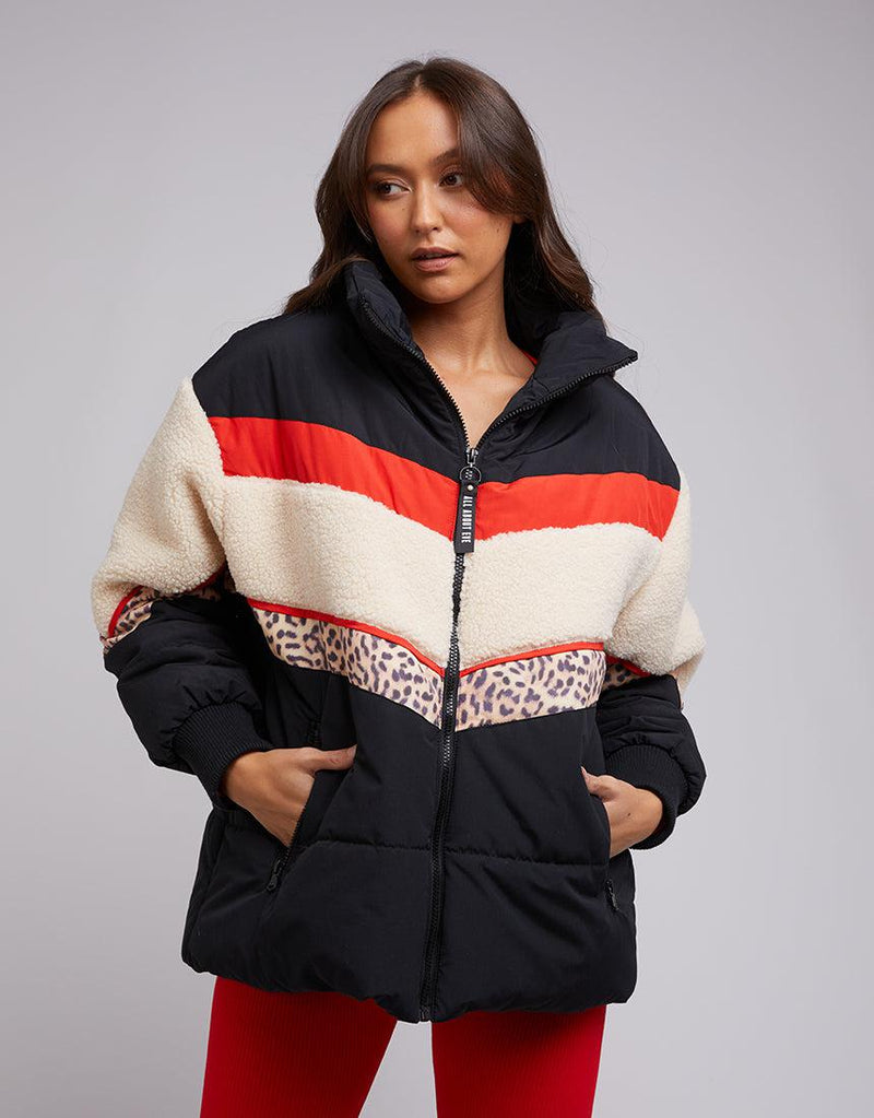 All About Eve-Jordan Puffer Jacket Black-Edge Clothing