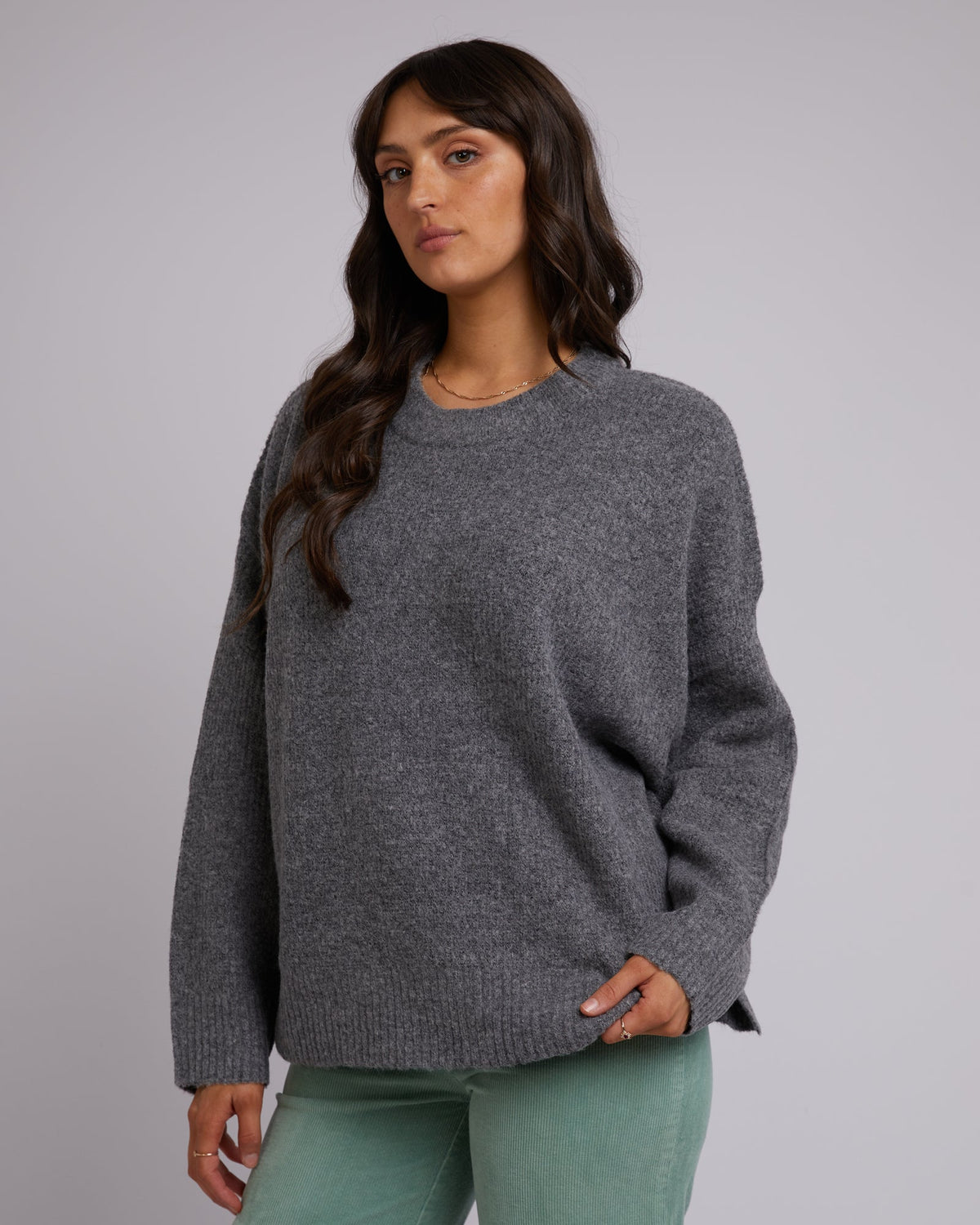 All About Eve-Kendal Knit Charcoal-Edge Clothing