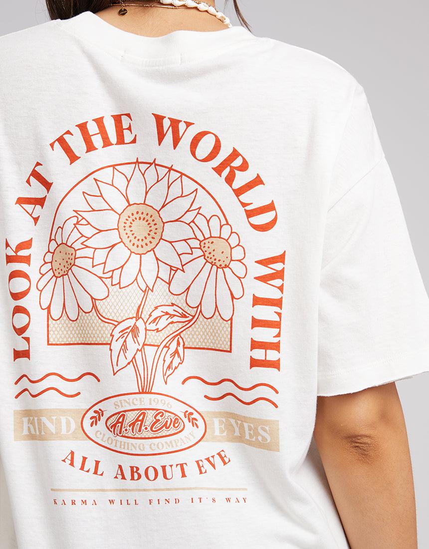 All About Eve-Kind Eyes Tee Vintage White-Edge Clothing