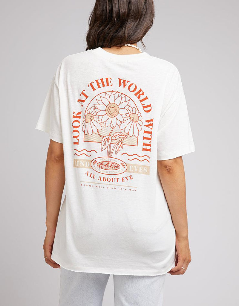 All About Eve-Kind Eyes Tee Vintage White-Edge Clothing