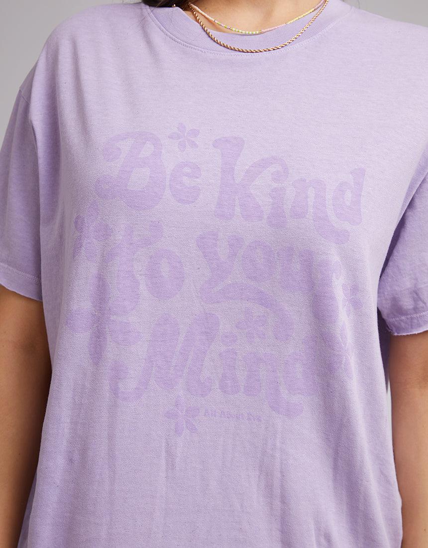 All About Eve-Kind Mind Tee Lilac-Edge Clothing