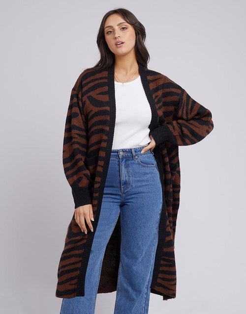 All About Eve-Kyah Zebra Cardi Multicoloured-Edge Clothing