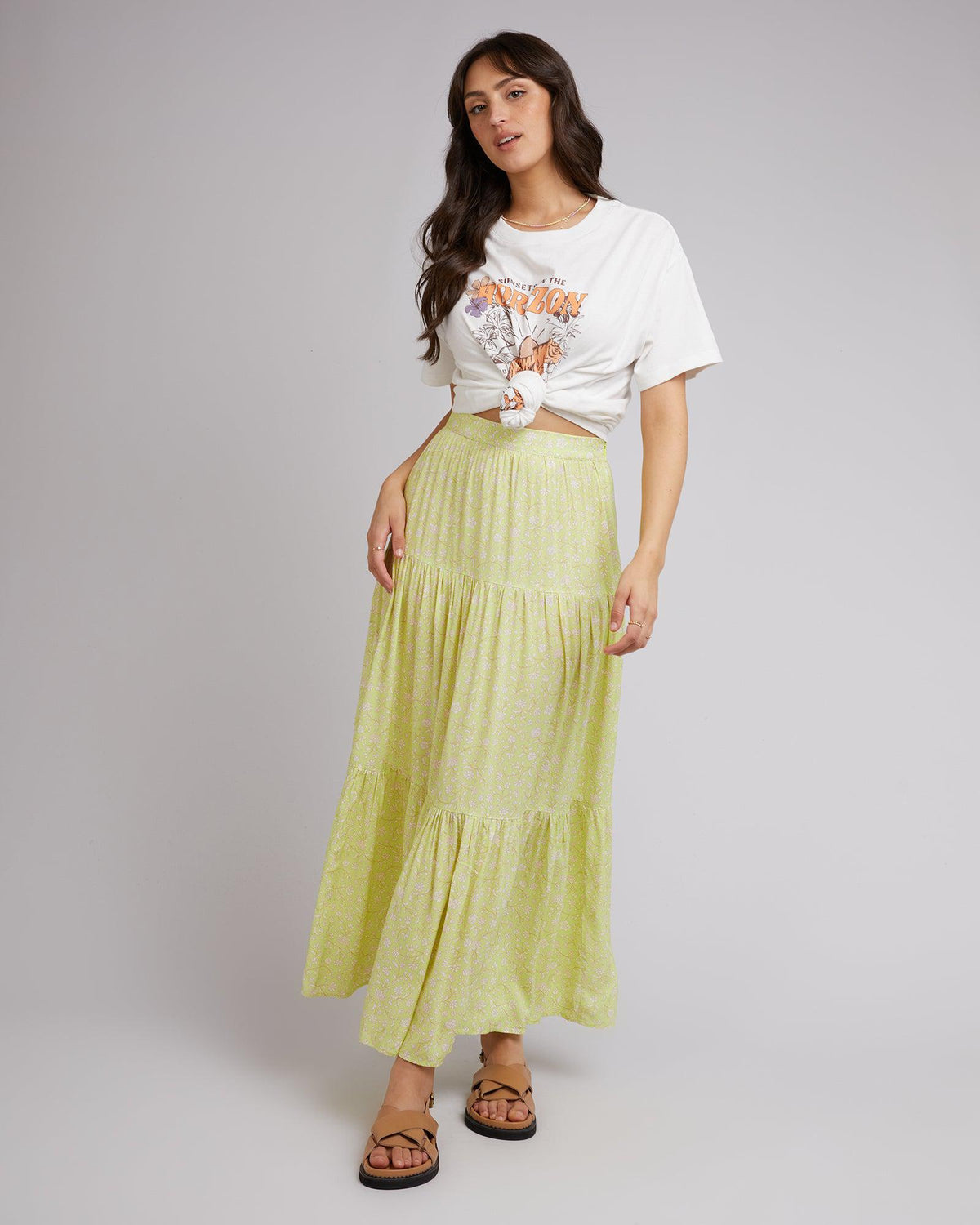 All About Eve-Leni Print Maxi Skirt-Edge Clothing