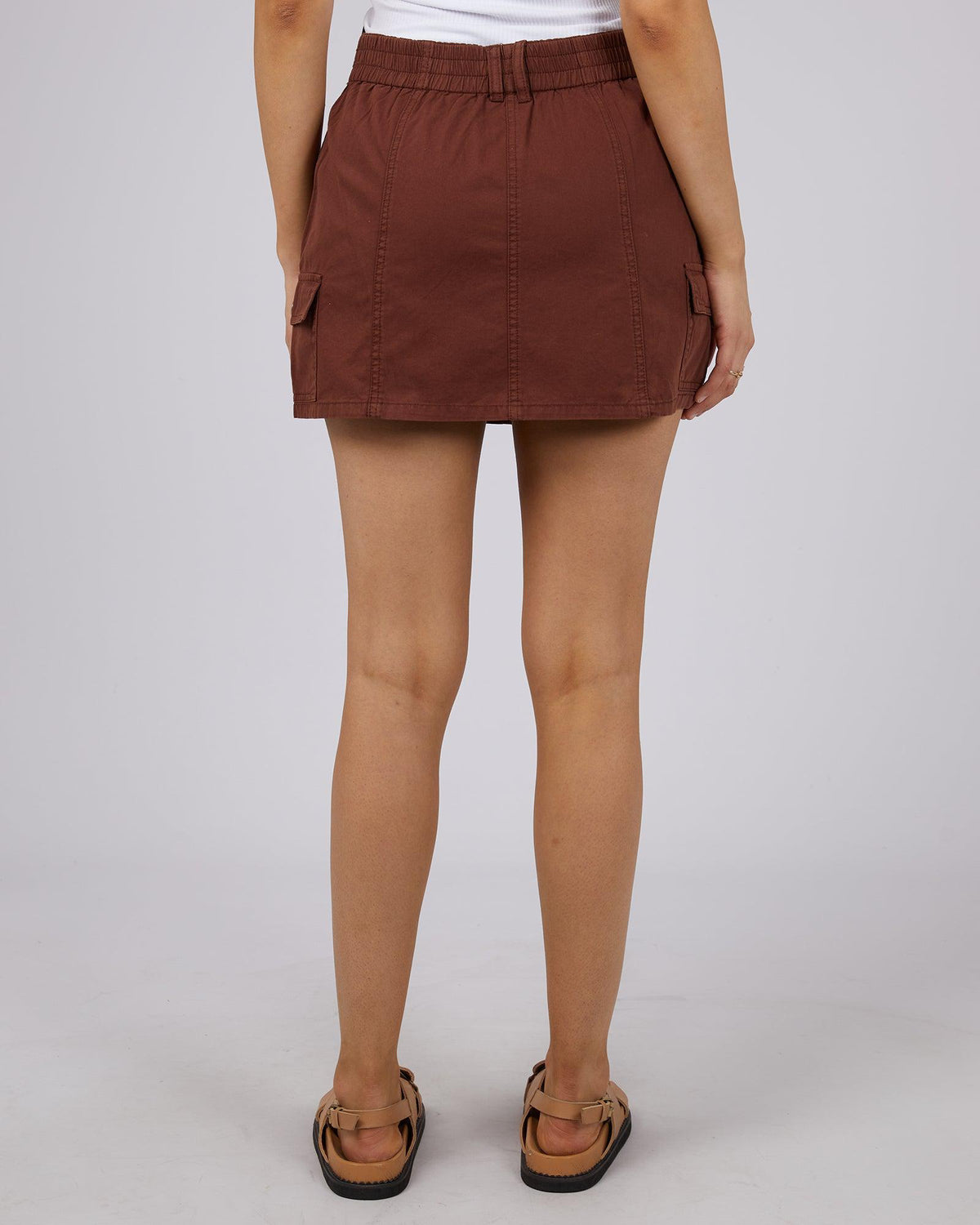 All About Eve-Luca Cargo Skirt Brown-Edge Clothing