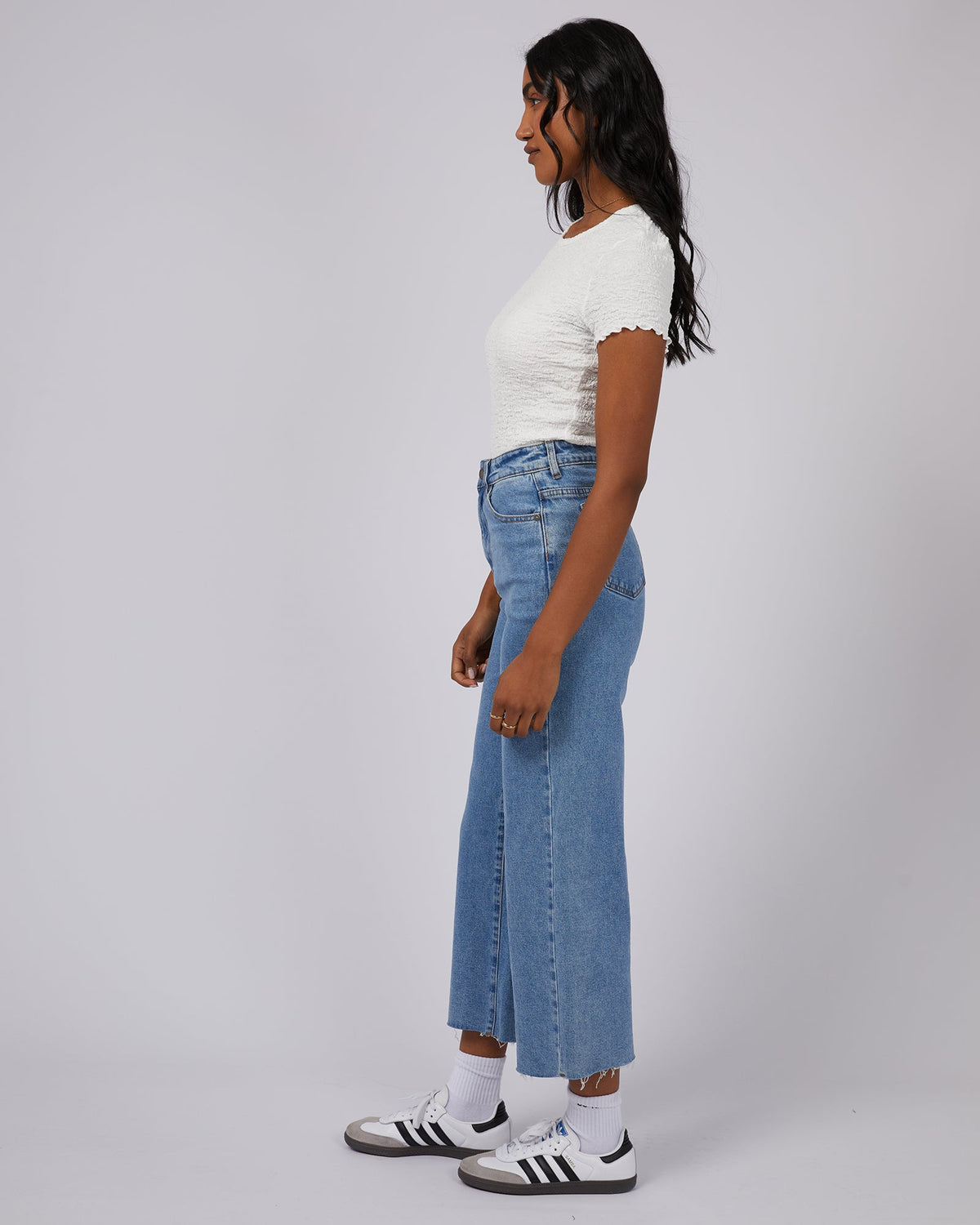 All About Eve-Lyla Baby Tee White-Edge Clothing