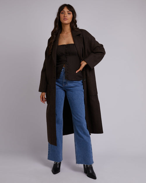 All About Eve-Manhattan Coat Brown-Edge Clothing