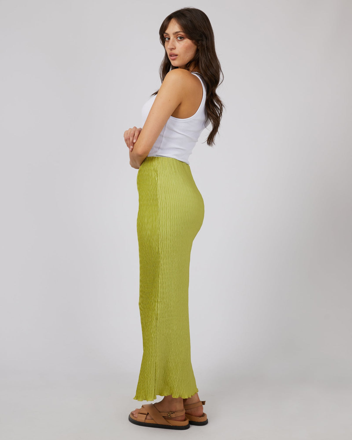 All About Eve-Maxinne Maxi Skirt Green-Edge Clothing