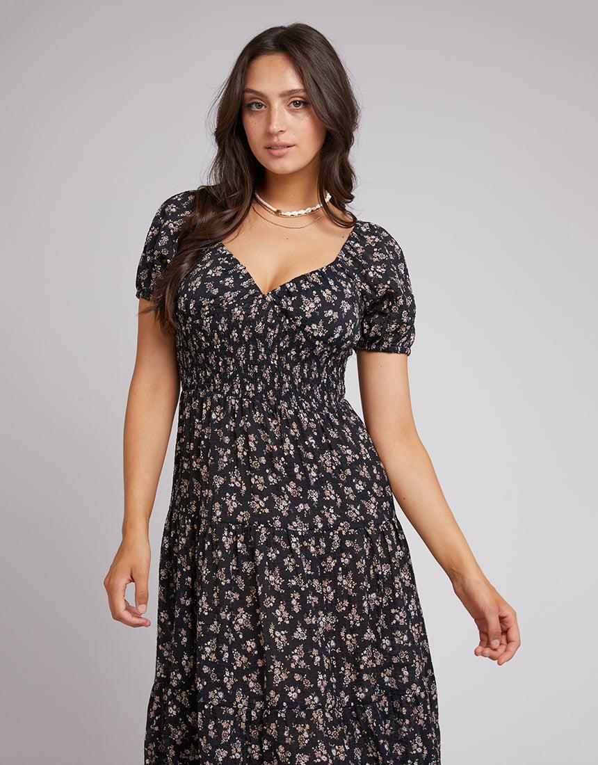 All About Eve-Maya Floral Maxi Dress Black-Edge Clothing