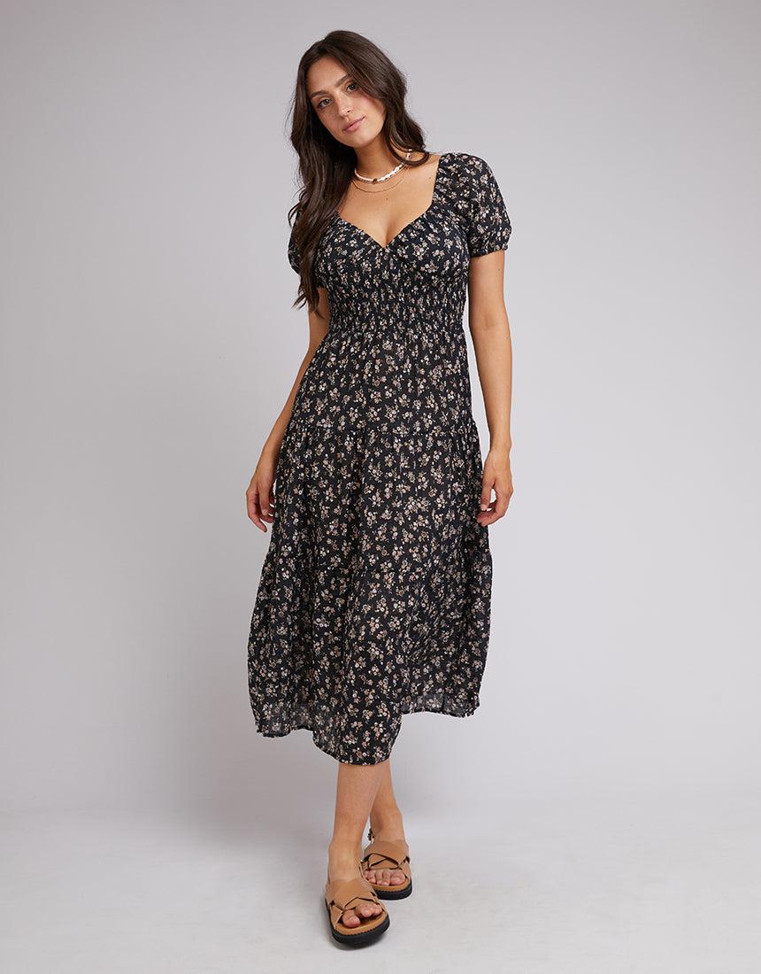 All About Eve-Maya Floral Maxi Dress Black-Edge Clothing