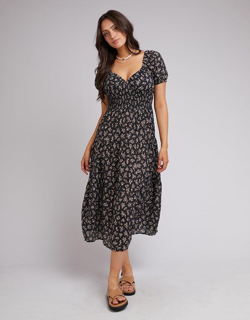 All About Eve-Maya Floral Maxi Dress Black-Edge Clothing