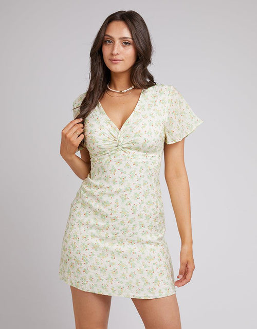 All About Eve-Maya Floral Mini Dress Vintage White-Edge Clothing