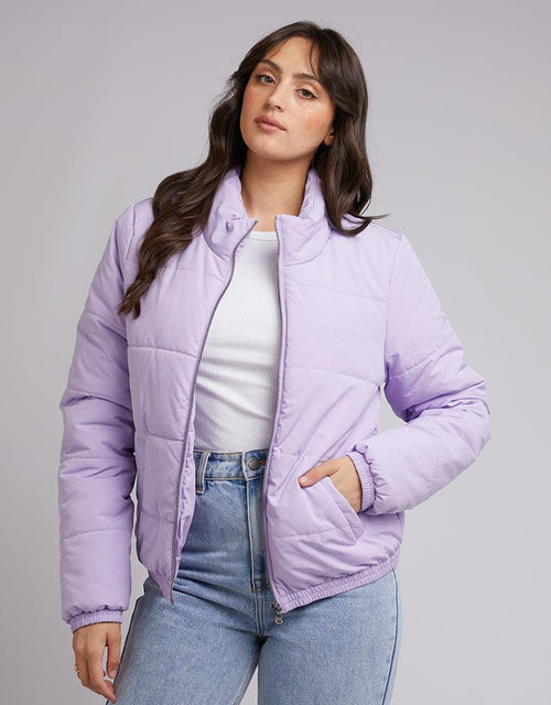 All About Eve-Mila Puffer Jacket Lilac-Edge Clothing