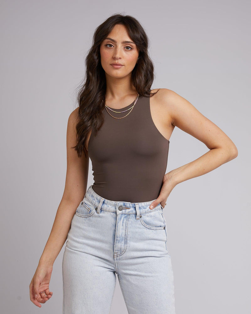 All About Eve-Mimi Bodysuit Brown-Edge Clothing