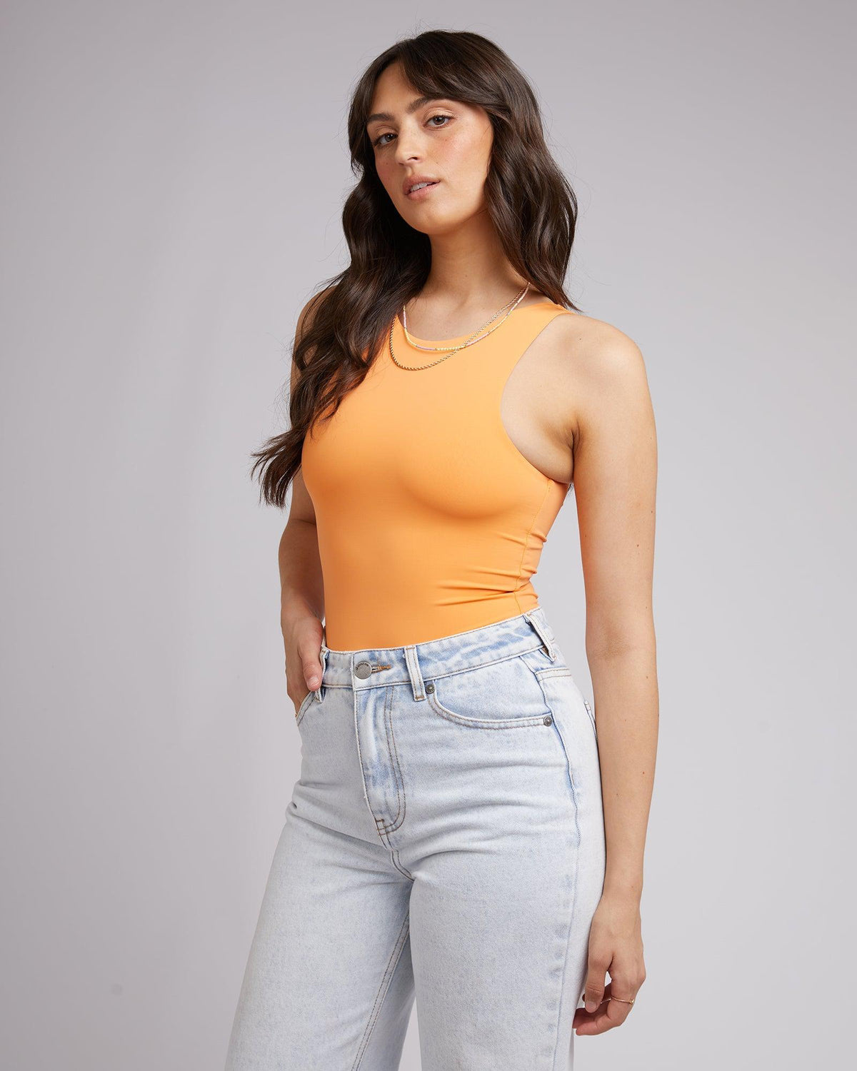 All About Eve-Mimi Bodysuit Orange-Edge Clothing