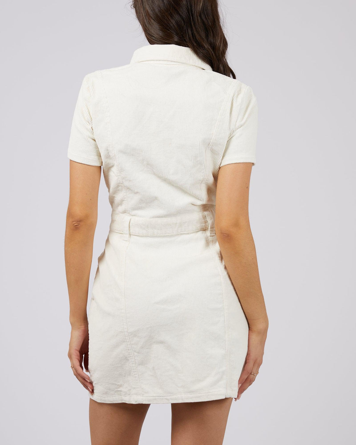 All About Eve-Nadia Cord Mini Dress Vintage White-Edge Clothing