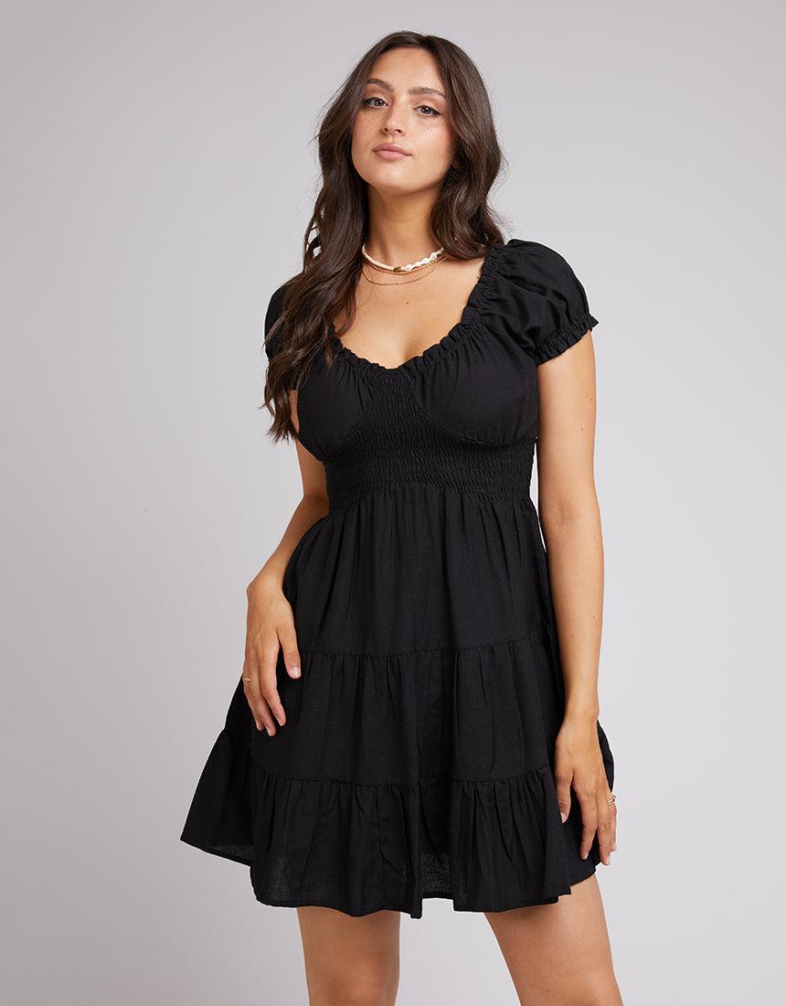 All About Eve-Natalia Mini Dress Black-Edge Clothing