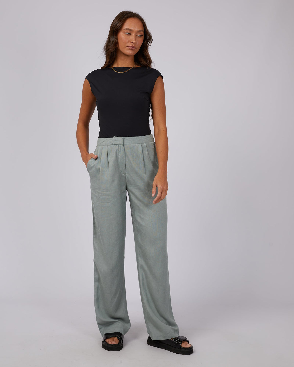 All About Eve-Natalia Pant Teal-Edge Clothing