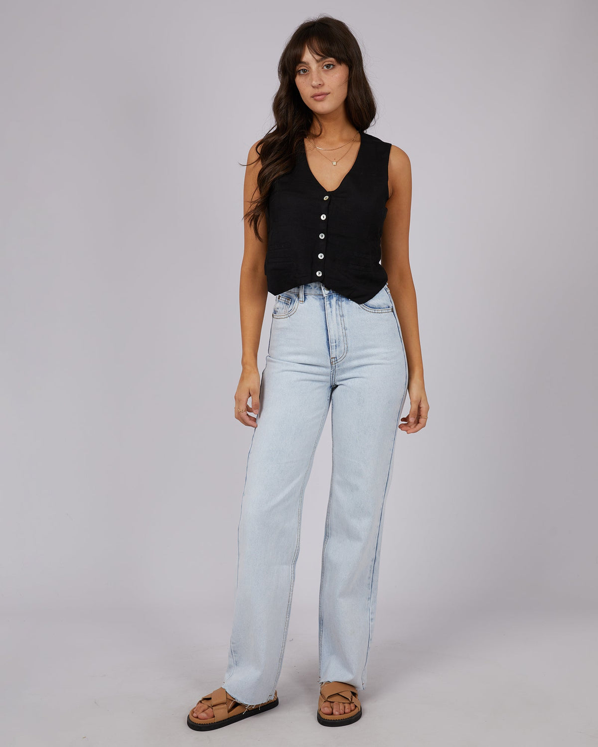 All About Eve-Natalia Vest Black-Edge Clothing