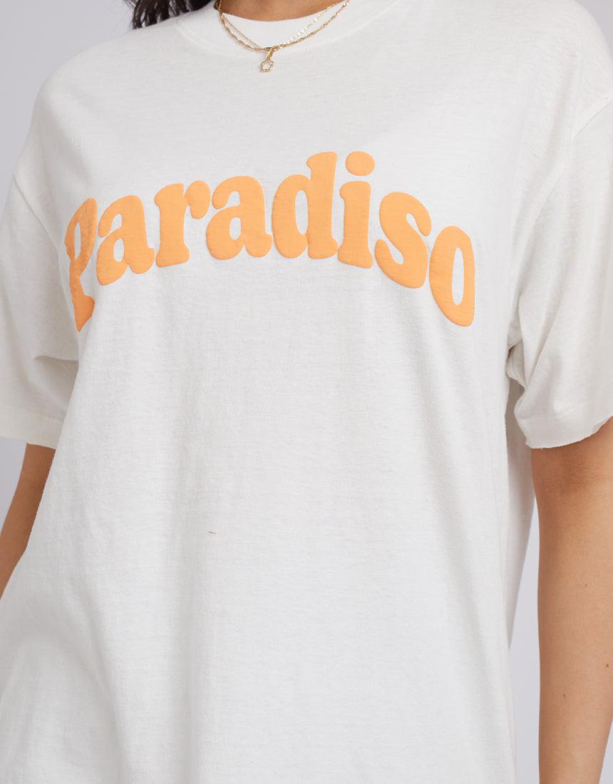 All About Eve-Paradiso Vibes Tee Vintage White-Edge Clothing