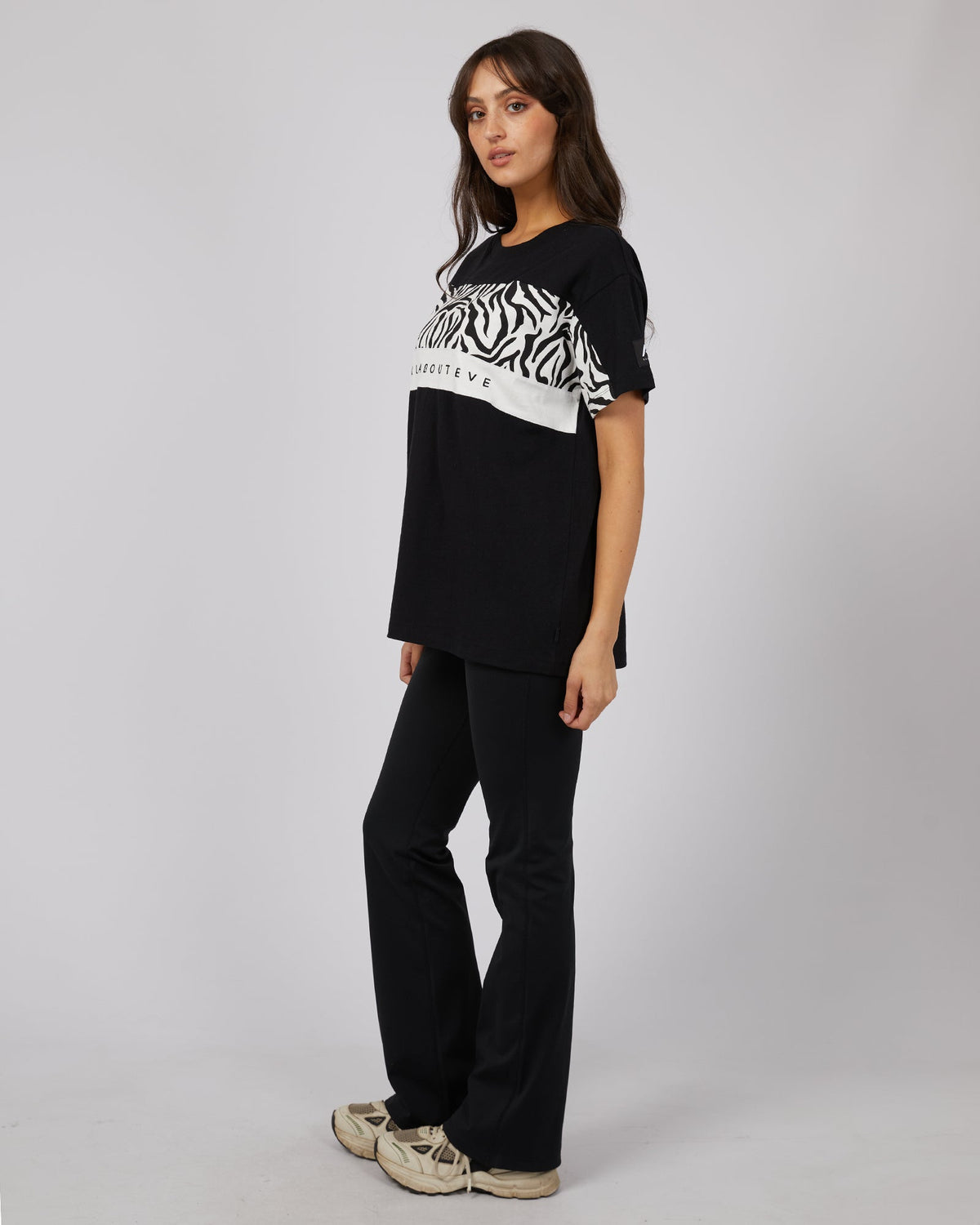 All About Eve-Parker Panelled Tee Black-Edge Clothing