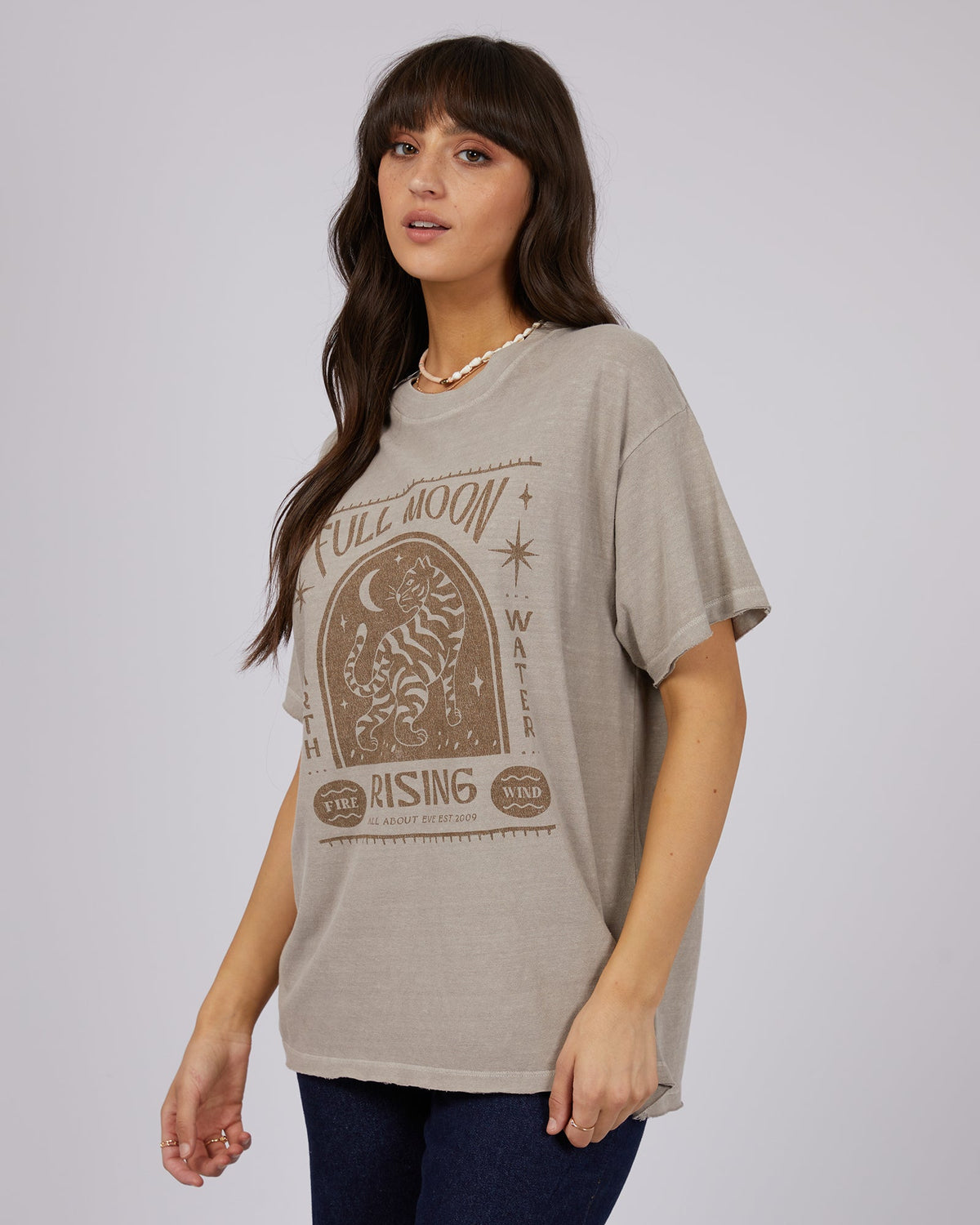 All About Eve-Rising Tee Grey-Edge Clothing