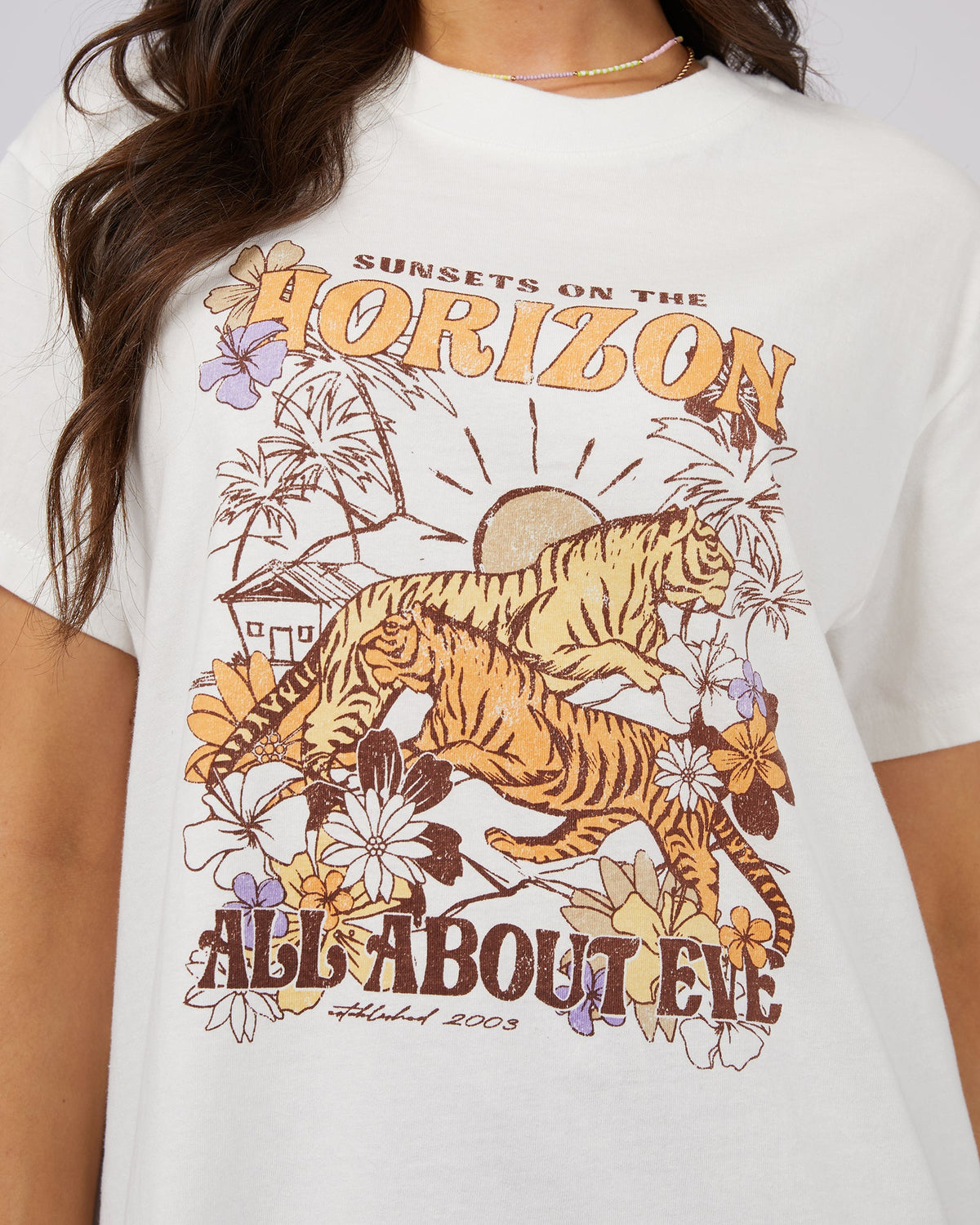 All About Eve-Rising Tiger Tee Vintage White-Edge Clothing