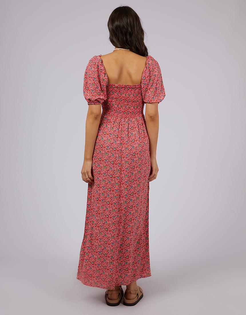 All About Eve-Rosanna Shirred Maxi Dress Print-Edge Clothing