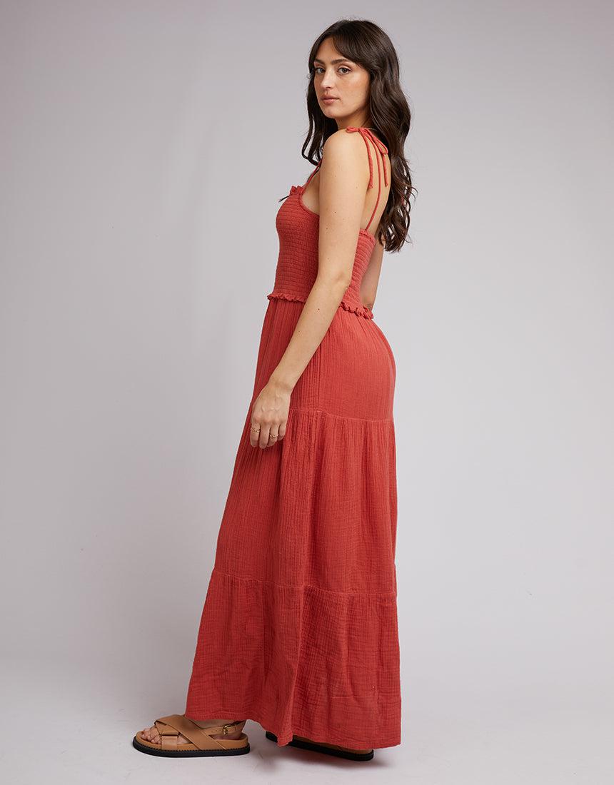 All About Eve-Rowie Maxi Dress Rust-Edge Clothing