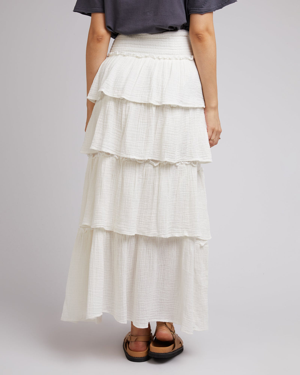 All About Eve-Rowie Maxi Skirt Vintage White-Edge Clothing