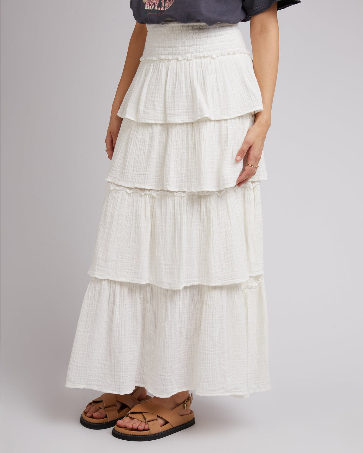 All About Eve-Rowie Maxi Skirt Vintage White-Edge Clothing