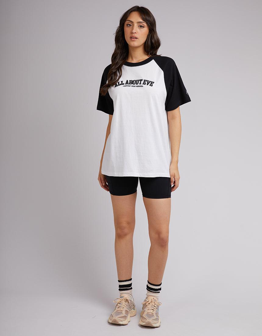 All About Eve-Squad Raglan Tee Black-Edge Clothing