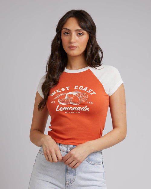 All About Eve-West Coast Tee Rust-Edge Clothing