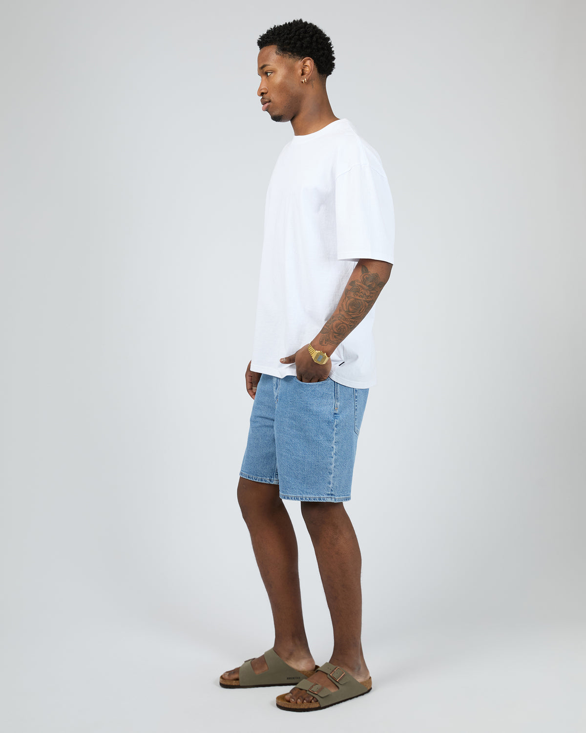 A3 Straight Short Larry Blue