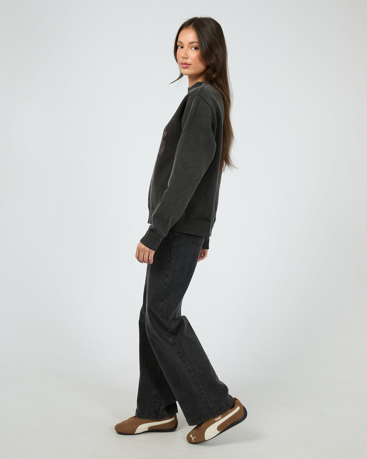 Bones Butterfly High Crew Washed Black