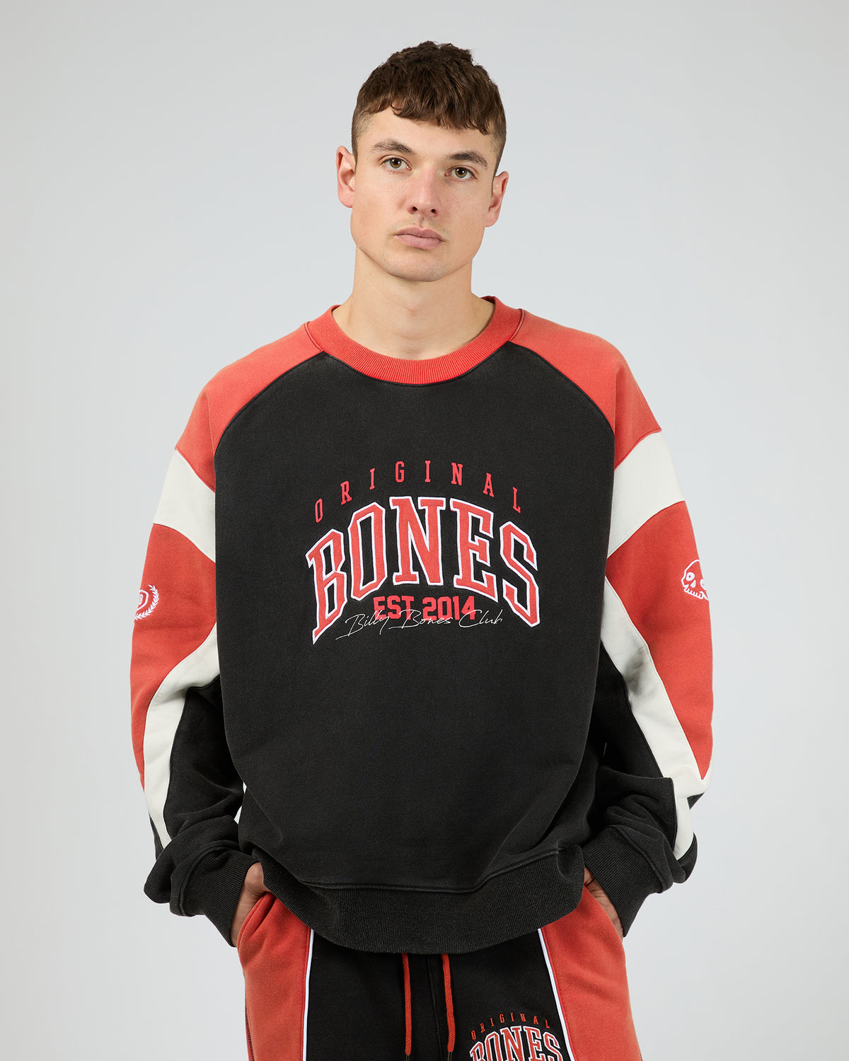 False Start Crew Washed Black Red